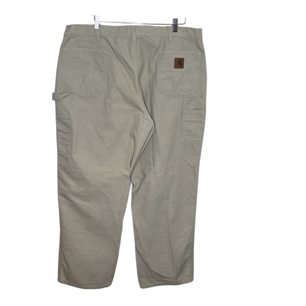 Carhartt Loose Straight Tan Washed Duck Dungaree Work Pants Men Size 44x32 - Picture 6 of 6